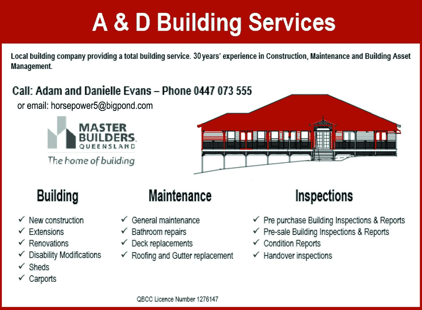Build A &D Building H