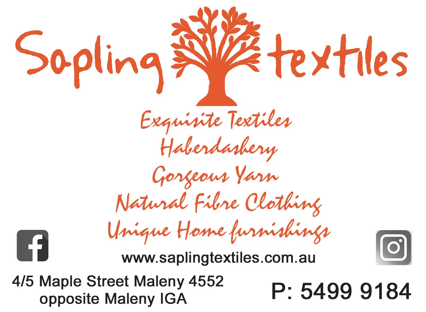 Drapery Sapling H