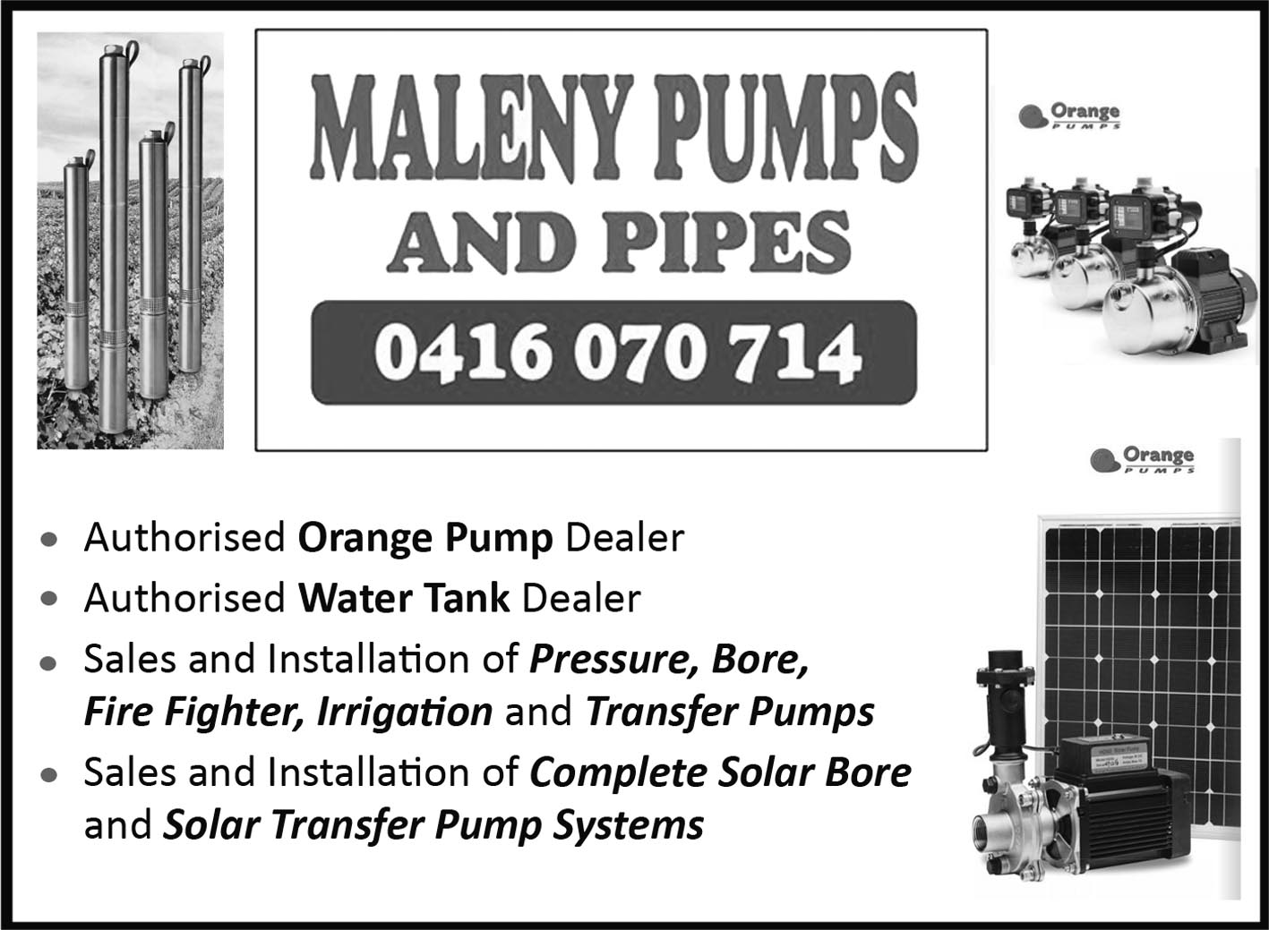 Pumps Maleny pumps &pipes (urban)